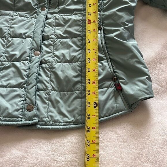 Woolrich Quilted lightweight Puffer Jacket Powder Blue Bluegrass Coat Size Large - Picture 5 of 8